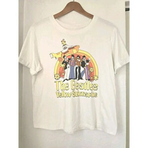 The Beattles Yellow Submarine Crew Neck T Shirt Size XL Women's Short Sleeves